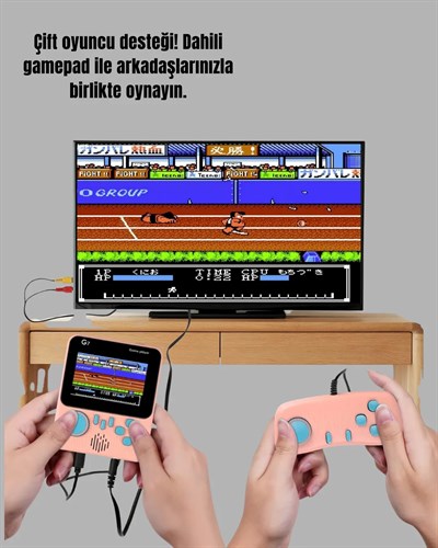 TV Bağlantılı Çift Oyunculu Şarjlı Retro Gamepad Seti