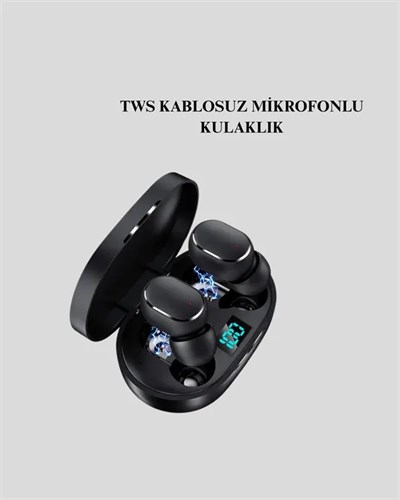 TWS Bluetooth Kulaklık Kulak İçi Kablosuz Dijital Göstergeli Çağrı Cevaplayabilen