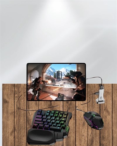 Tak-Çalıştır Mobil Oyun Ekipmanları Seti – Klavye Mouse Dahil