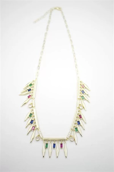 Taş Sallantılı Marka Kolye - Altın