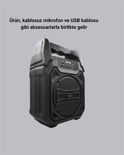 Taşınabilir Bluetooth Hoparlör – FM Radyo, USB, SD Kart ve TWS Özellikli