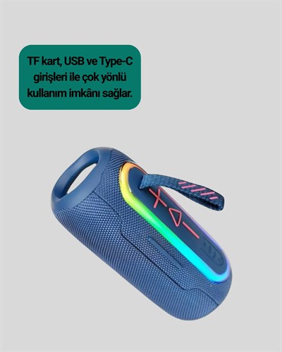 Taşınabilir Bluetooth Hoparlör Kırmızı IP67 Su Geçirmez