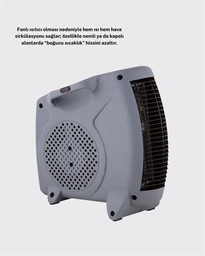 Taşınabilir Fanlı Isıtıcı Elektrikli Termik Korumalı Oda Isıtıcı