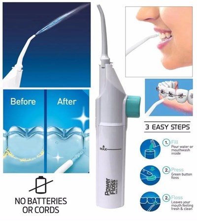 Taşınabilir Portatif Diş İpi Power Floss | Manuel Su Pompalama ile Kolay ve Etkili Diş Temizliği