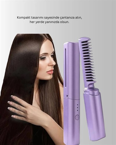 Taşınabilir Saç Düzleştirici Tarak – Ayarlanabilir Isı Kontrollü