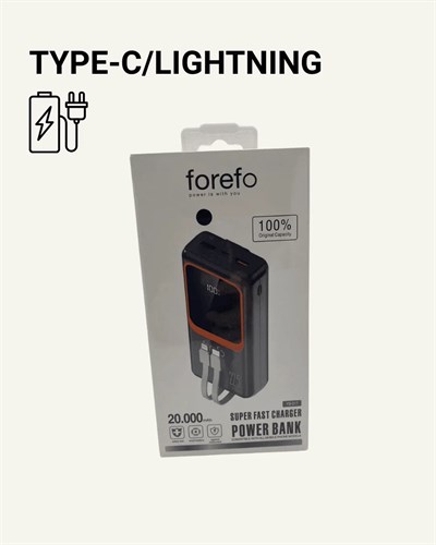 Taşınabilir Şarj Cihazı 20000 mAh | 22.5W Hızlı Şarj + Dijital Ekran + Kablo Dahil