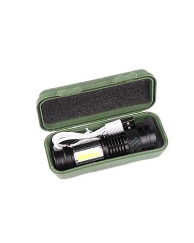 Taşınabilir Şarjlı LED Fener - 4 Modlu, 2000LM, Ayarlanabilir Odak