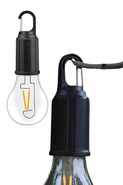 Taşınabilir Şarjlı Led Ampul Askılı Lamba Kamp Bahçe Lambası