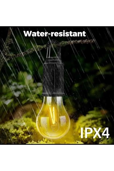 Taşınabilir Şarjlı Led Ampül Outdoor Kamp Bahçe Lambası 10W Askılı Kırılmaz Led Işık