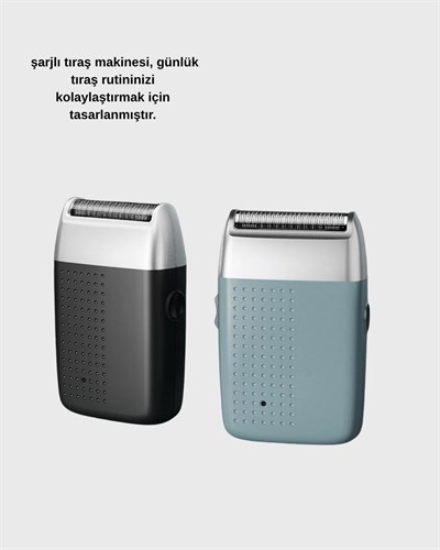 Taşınabilir Şarjlı Tıraş Makinesi – Kuru Kullanım, Özel Sakal Başlıkları