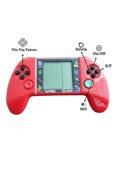 Taşınabilir Tetris Oyun Konsolu Renkli Retro Oyun Aleti Çocuklar İçin Eğlenceli Mini Konsol