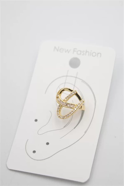 Taşlı Kıkırdak Küpe - Altın