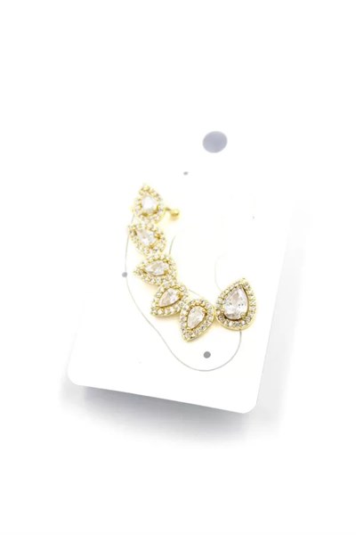 Taşlı Kıkırdak Küpe - Altın