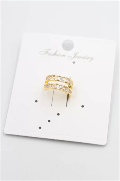 Taşlı Kıkırdak Küpe - Altın