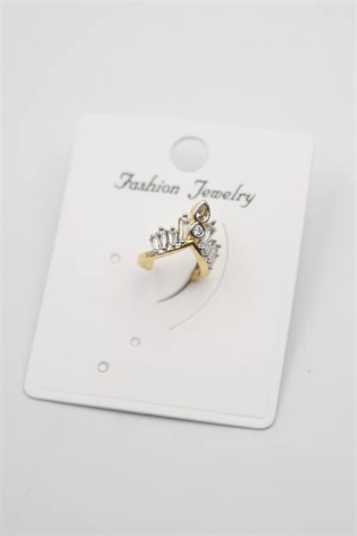 Taşlı Kıkırdak Küpe - Altın