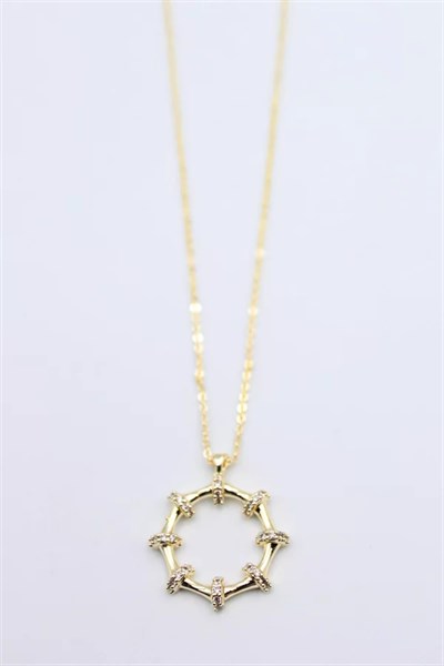 Taşlı Kolye - Altın