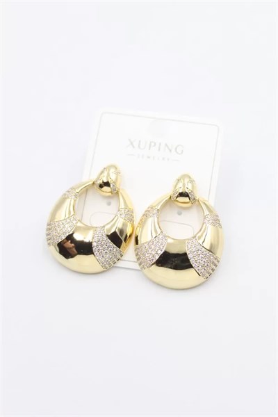 Taşlı Küpe - Altın