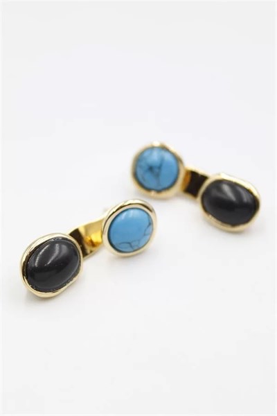 Taşlı Küpe - Altın