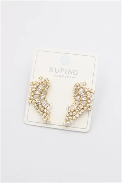 Taşlı Küpe - Altın