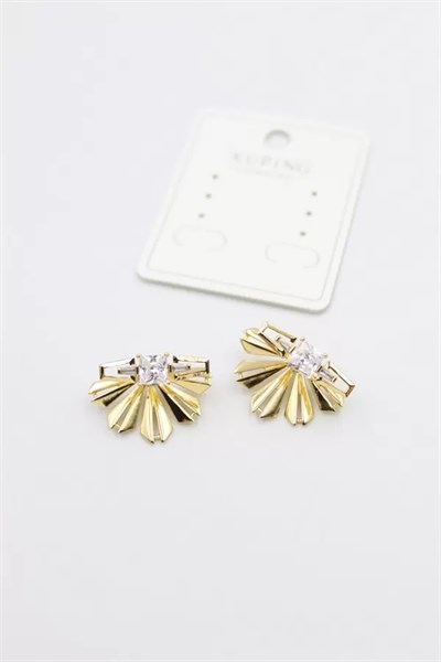 Taşlı Küpe - Altın