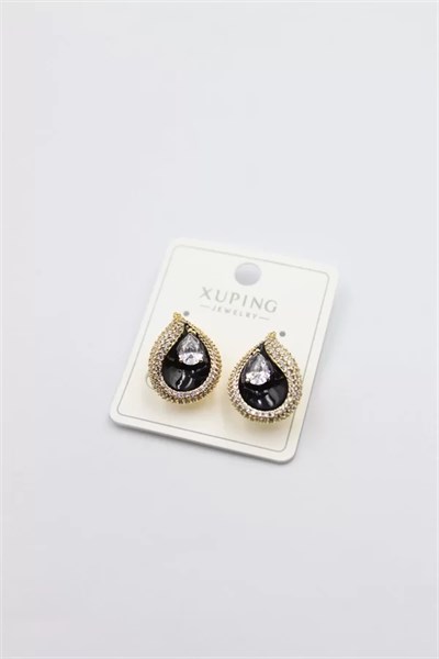 Taşlı Küpe - Altın