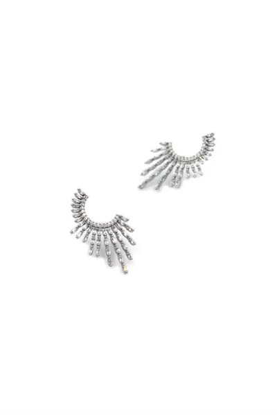 Taşlı Küpe - Gümüş