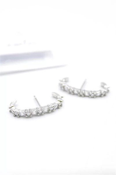 Taşlı Küpe - Gümüş