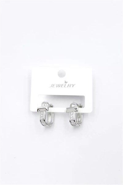 Taşlı Küpe - Gümüş