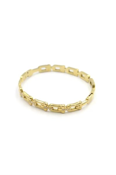 Taşlı Tf Bilezik - Altın