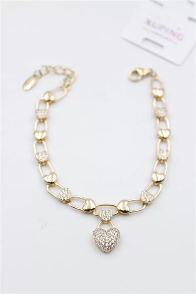 Taşlı Vip Bileklik - Rose