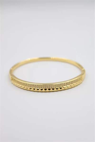 Taşlı Vip Bilezik - Altın