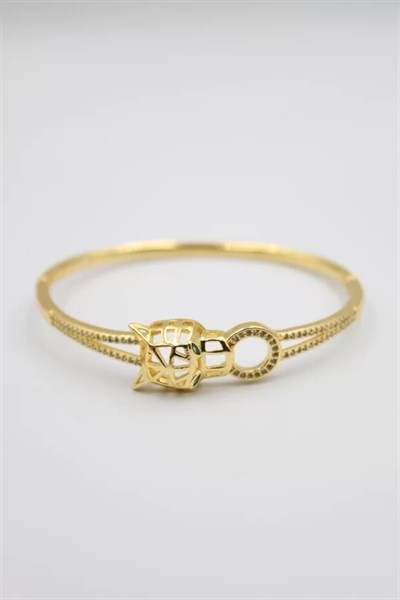 Taşlı Vip Bilezik - Altın