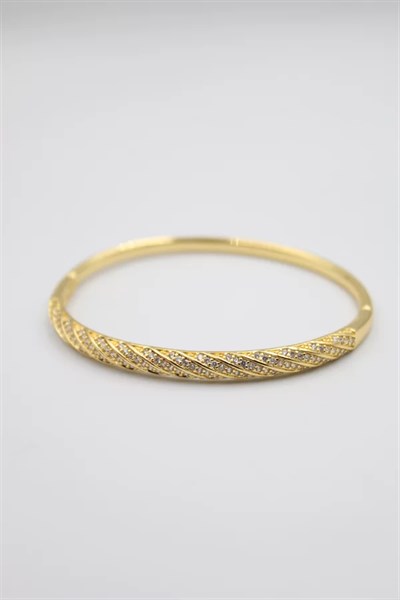 Taşlı Vip Bilezik - Altın