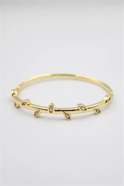 Taşlı Vip Bilezik - Altın