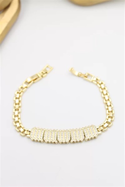 Taşlı Xuping Bileklik - Altın