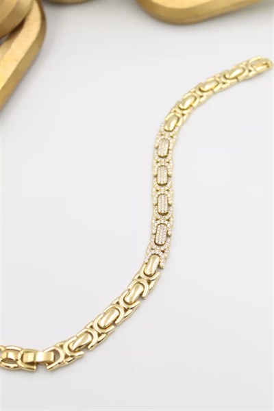 Taşlı Xuping Bileklik - Altın