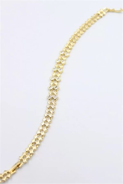 Taşlı Xuping Bileklik - Altın