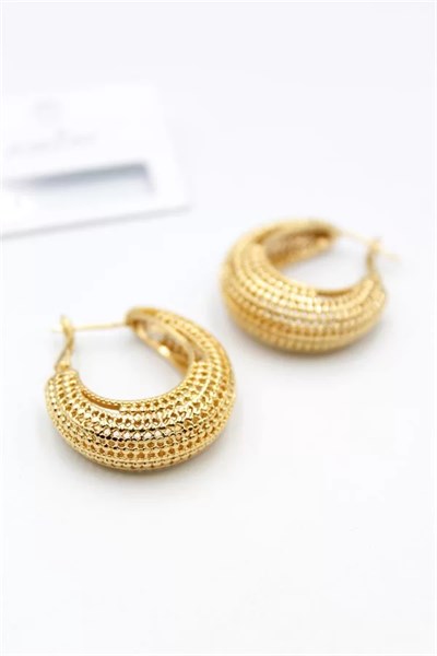 Telkari Halka Küpe - Altın