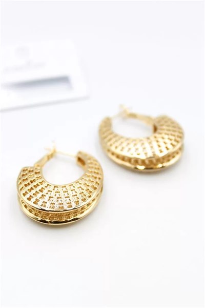 Telkari Halka Küpe - Altın