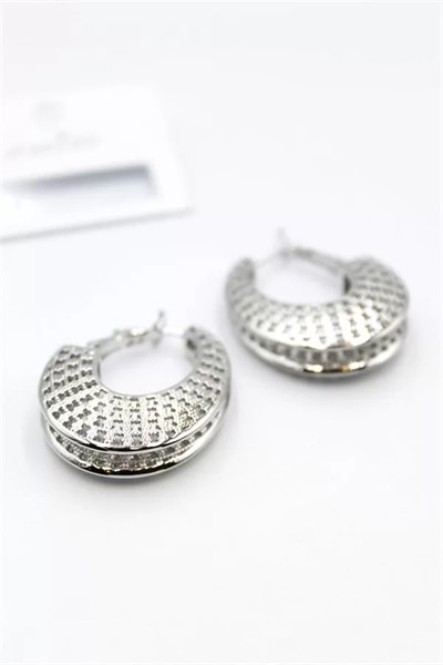 Telkari Halka Küpe - Gümüş