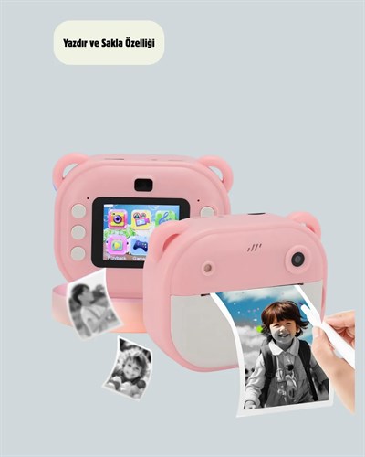 Termal Baskılı HD Şipşak Kamera 24MP Çift Lensli 32GB Hafızalı