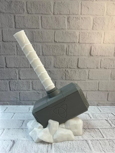 Thor Çekici Dekoratif Figür Mitolojik ve Fantastik Ev Aksesuarı 20x34 cm