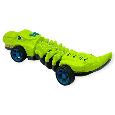 Timsah Araba - Otomatik Hareketli Sesli Işıklı 32 cm - Açık Yeşil Timsah