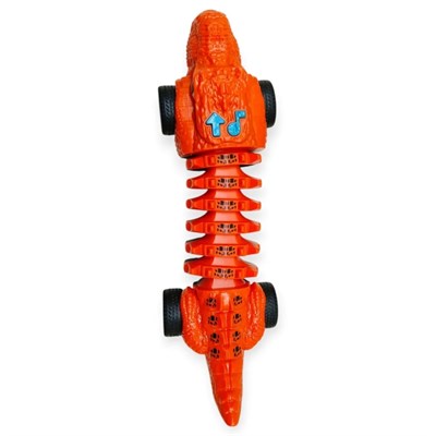Timsah Araba - Otomatik Hareketli Sesli Işıklı 32 cm - Koyu Turuncu Timsah