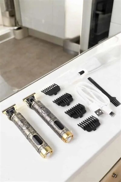 Tıraş Makinesi Şarjlı Profesyonel Saç Kesme Makinesi Gold Çizik Tıraş