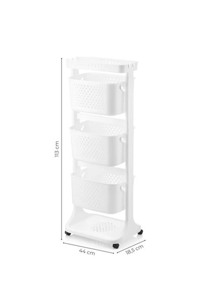 Titiz Kat Kat Sepet Organizer No:3 Beyaz TP-749