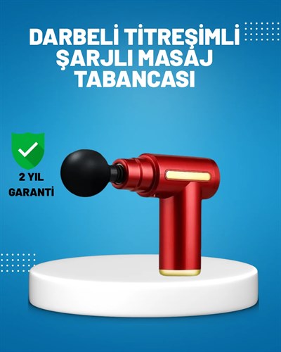 Titreşimli Masaj Tabancası 4 Başlıklı 6 Hız Ayarlı Kas Rahatlatıcı