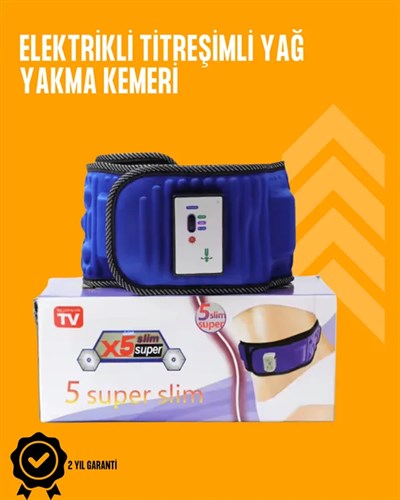Titreşimli Masaj ve Zayıflama Kemeri – 5 Motor, 20 Mıknatıs, Ayarlanabilir Hız