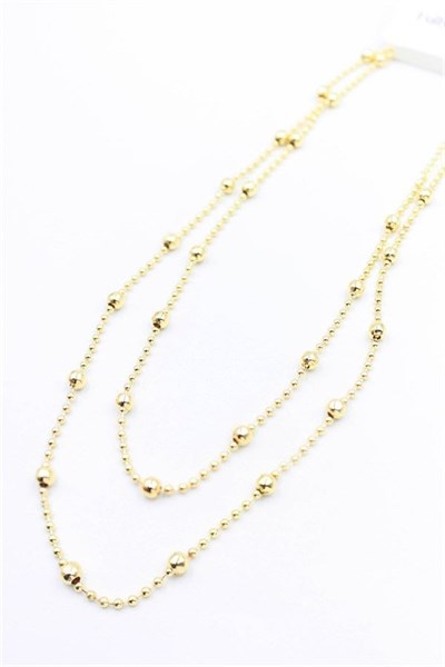 Top Zincir Kolye-90cm - Altın