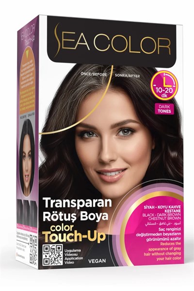 Transparan Rötüş Boyası Siyah Koyu Kahve Kestane